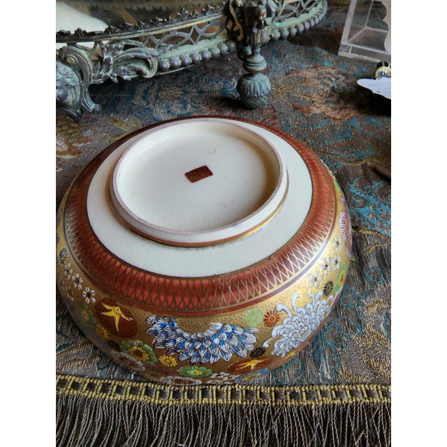 1930s Satsuma Thousand Flowers Bowl For Sale - Image 12 of 13