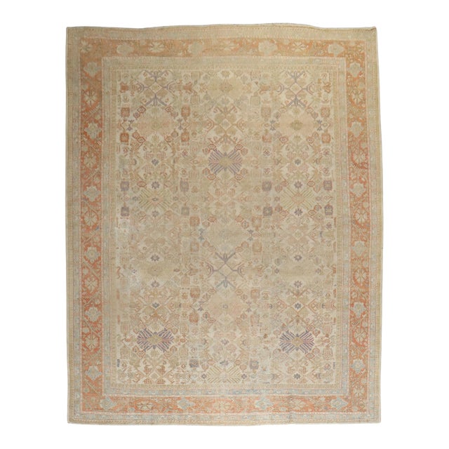 Antique Zabihi Collection Persian Mahal Soft Rug - 8'10" x 11'9" For Sale