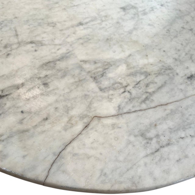 19th Century French Gibier Table With White Marble Top From a Chateau For Sale - Image 4 of 10