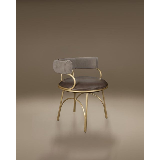 Metal Austin Dining Chairs by Porus Studio, Set of 6 For Sale - Image 7 of 14