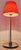 2000 - 2009 Vintage Table Lamp with Chrome-Plated Metal Base and Red Patterned Glass Shade, 2000s For Sale - Image 5 of 7