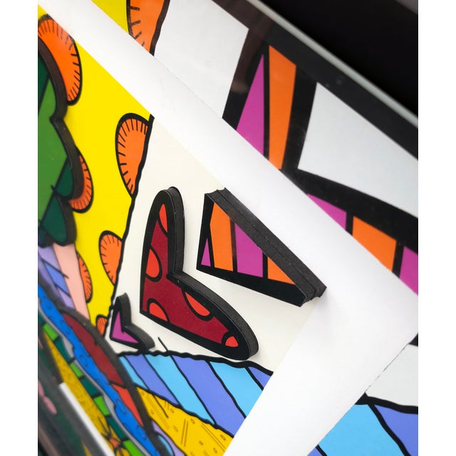 Romero Britto, New Horizon, Signed 3d Constructed Serigraph, 28 X 34 In. Framed, Pop Art, 2014 For Sale In Miami - Image 6 of 6