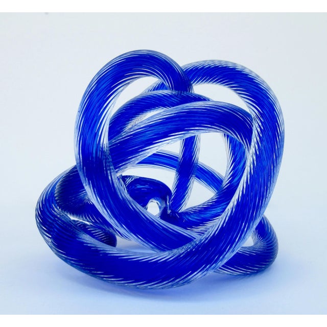 Mid Century C.1970's Italian Lucio Zanetti Large Hand-Blown Murano Knotted, Decorative Accent Piece For Sale In West Palm - Image 6 of 13