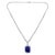 21 Carat Cushion-Cut AAA Tanzanite & 9.5 Ct Diamonds, Pendant Necklace Estate For Sale - Image 17 of 18