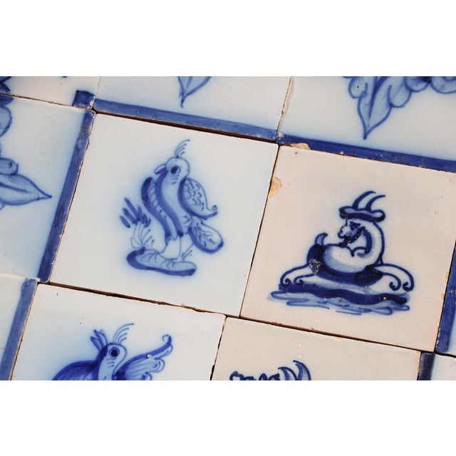 Ceramic Antique 19th Century Animals Tile Mural Panel, Portuguese For Sale - Image 7 of 17