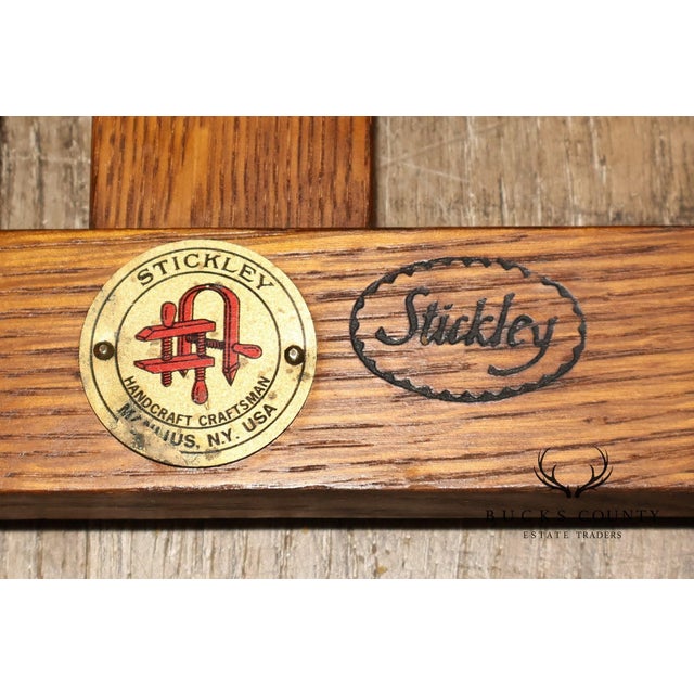 Brown Stickley Mission Collection Oak Spindle Coffee Table For Sale - Image 8 of 18
