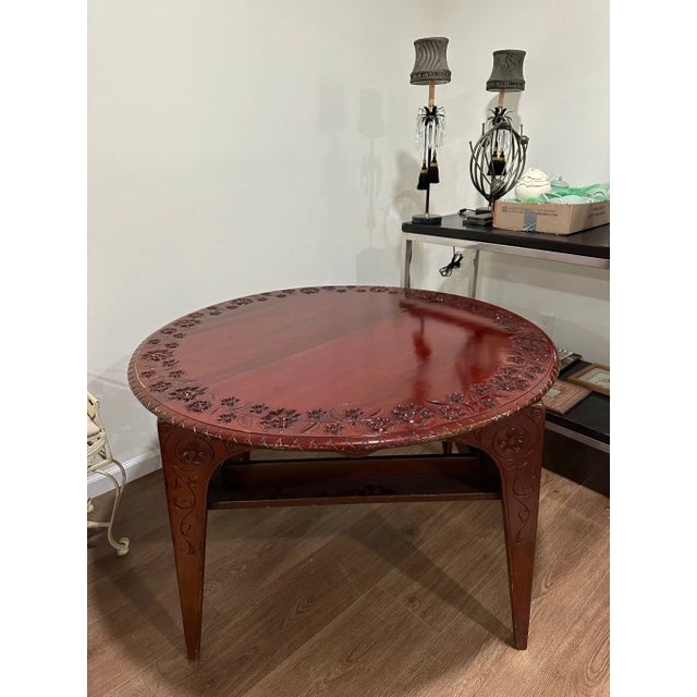 Traditional Round Game/Dining Table For Sale - Image 3 of 5