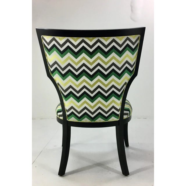 2010s Currey and Co. Green Herringbone Garbo Side/Desk Chair For Sale - Image 5 of 6