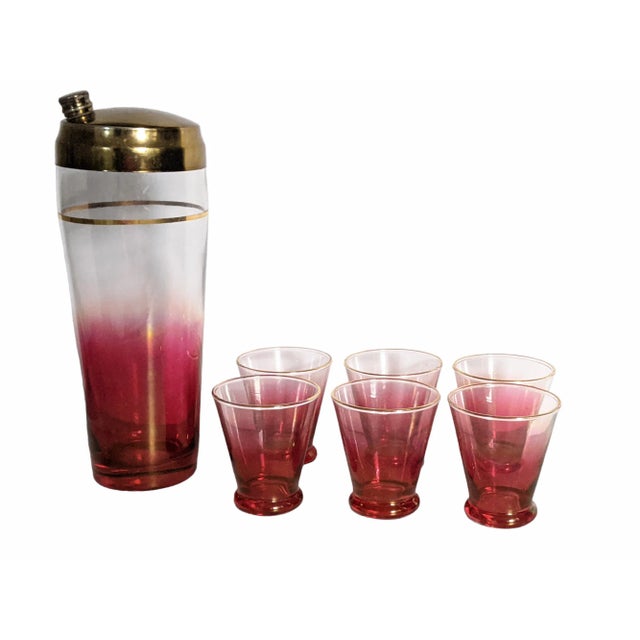 ** Glassware will be Professionally Fragile Packed by the UPS Store Blendo Cranberry Stain Cocktail Set ~ Comes with...