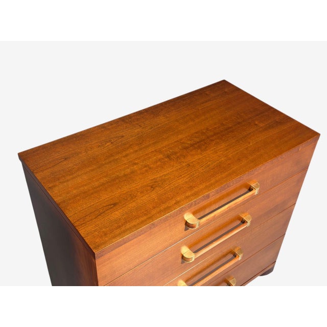 John Widdicomb, Chests of Drawers, Walnut, Brass, Usa, 1960s For Sale - Image 10 of 12