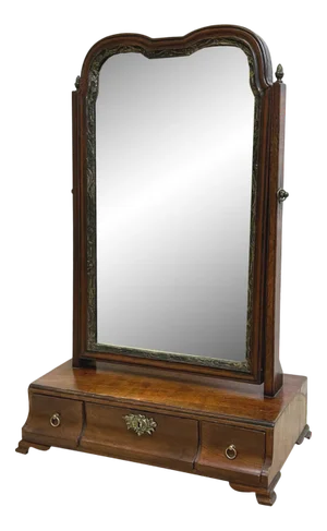 Georgian Mahogany Dressing Table with Mirror, 1730