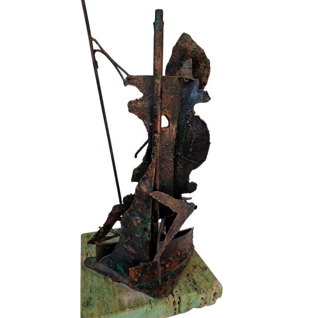 Metal Vintage Brutalist Copper Sculpture, 1960 For Sale - Image 7 of 12