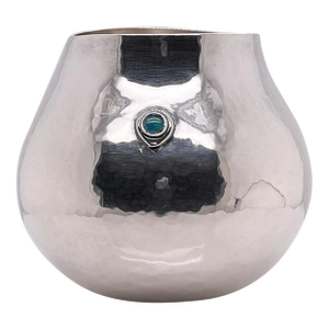 Diminuitive Kay Ivankovic Sterling Silver & Opal Gemstone Vase