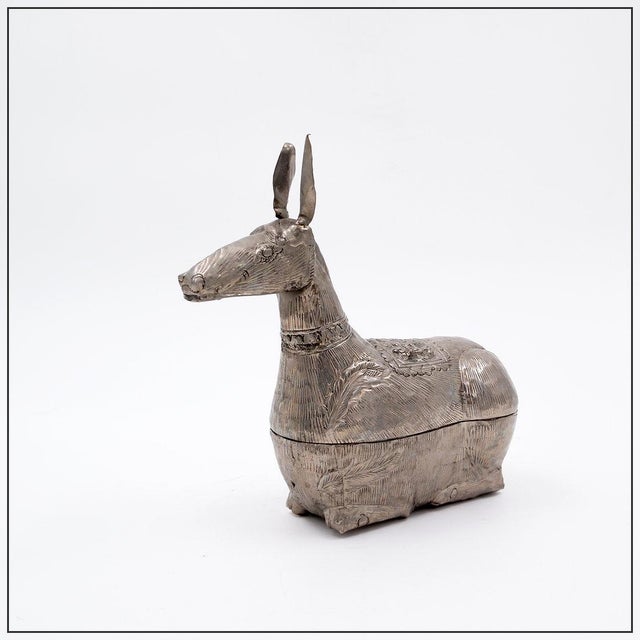 Antique Betel Box in Silver-Plated Metal, 1900s For Sale - Image 12 of 12