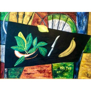 Ruth Todd, Colorado Woman Abstract Expressionist Oil Painting Modernist Still Life, Fruit, c.1950 For Sale
