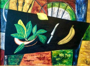 Ruth Todd, Colorado Woman Abstract Expressionist Oil Painting Modernist Still Life, Fruit, c.1950