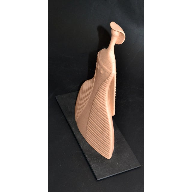 Lineasette Italy Ceramic Lady Hat Figurative Sculpture Slate Base For Sale In Miami - Image 6 of 13