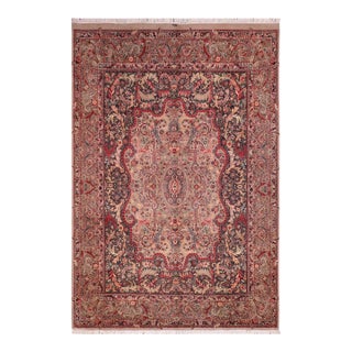 Art Nouveau Medallion 1990's Pak-Persian Green/Green Wool Rug - 9'0'' X 12'7'' For Sale