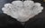 Vintage Italian Murano glass flush mount with clear graniglia glass leaves mounted on white metal frame / Made in Italy in...