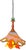 Metal Murano Art Glass Looped Abstract Orange White Pendant Light For Sale - Image 7 of 18