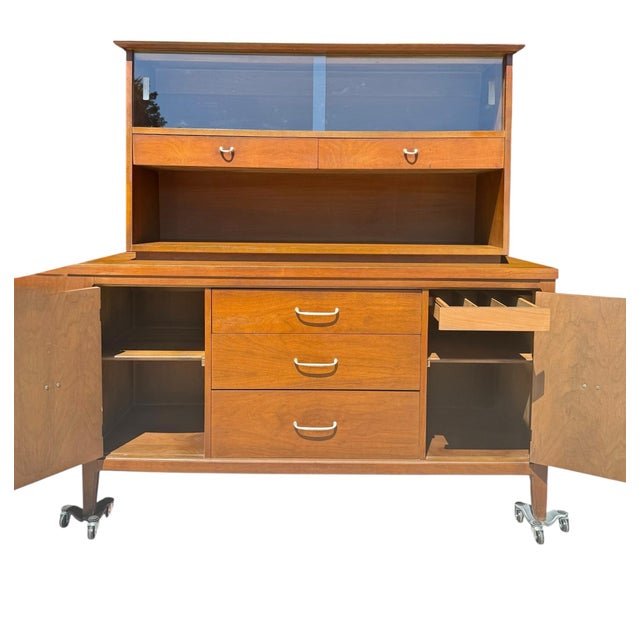 Broyhill, mid-century hutch - and oh, she is a stunner. This 1960’s girl is from Broyhill’s Premier Collection. She...