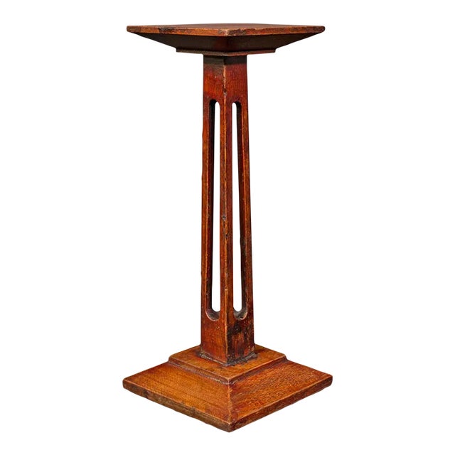 1890s Small Antique Victorian English Oak Statue Stand Chairish