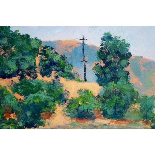 Wood Contemporary Impressionist Style Landscape Oil Painting For Sale - Image 7 of 7