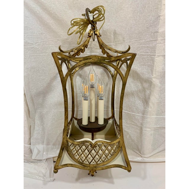 1920s French Style Basket Lantern For Sale - Image 6 of 8