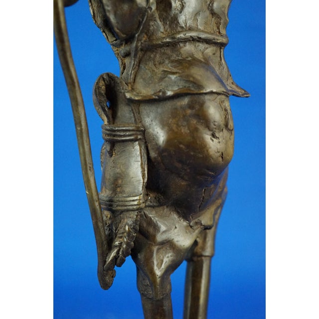 19th Century African Bronze Sculpture of Musicians, Benin, Set of 2 For Sale - Image 17 of 18