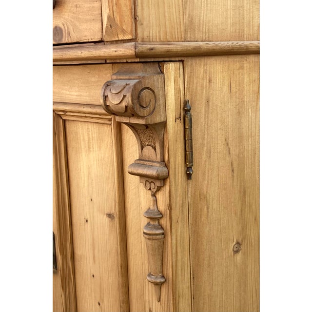 Pine Two Door Marble Top Dresser Base For Sale - Image 9 of 16