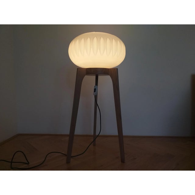 - Beautiful style of lighting - Newly rewired - Complete wood restoration, refreshed - Very rare type - Rocket. This piece...