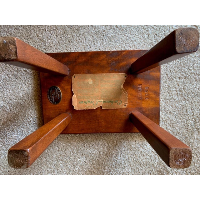 Cushman of Vermont Mid 20th Century Cushman Colonial Creations Maple Cricket Stool No. 9038 Mid-Century For Sale - Image 4 of 6