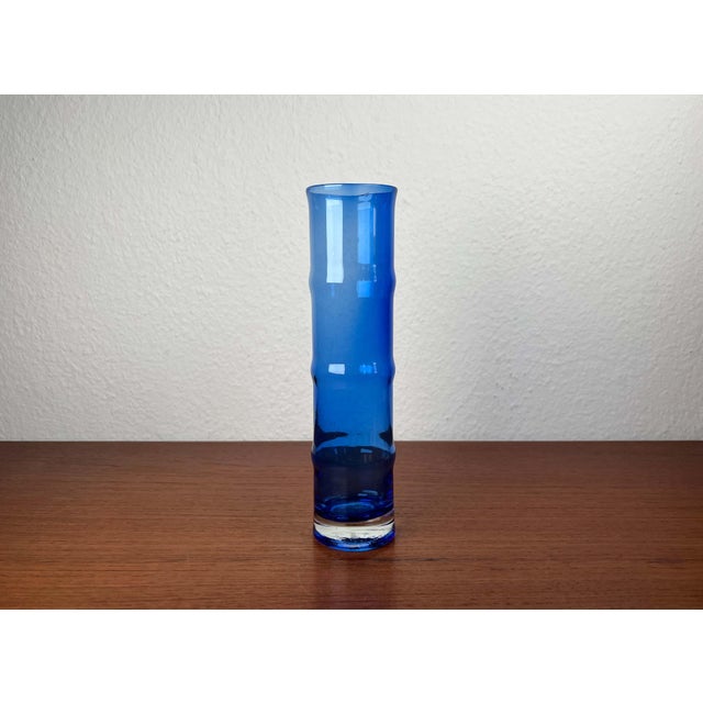 Mid-Century Swedish Glass Bamboo Vase from Aseda, Sweden, 1960s For Sale - Image 13 of 13