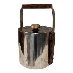 1960s Swedish Cultura Stainless Ice Bucket Sweden