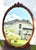 Satinwood Oval Wall Mirror Carved French Flower Basket Crest Decorative Frame For Sale In Philadelphia - Image 6 of 15