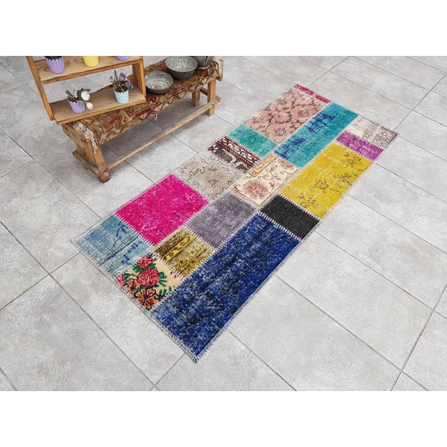 Vintage Anatolian Wool Runner Carpet For Sale - Image 6 of 10