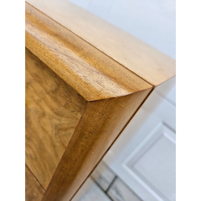 Burlwood Three Drawer Chest of Drawers Dresser For Sale - Image 15 of 15