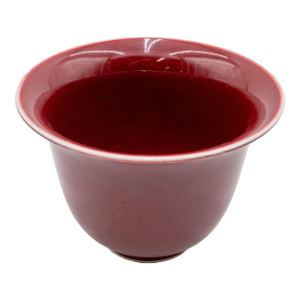 Vintage Sang De Boeuf Ox Blood Ceramic Cache Pot