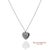 Contemporary 18k(750) White Gold Natural Diamond Heart Shape Pendant Necklace With Chain For Sale - Image 3 of 11