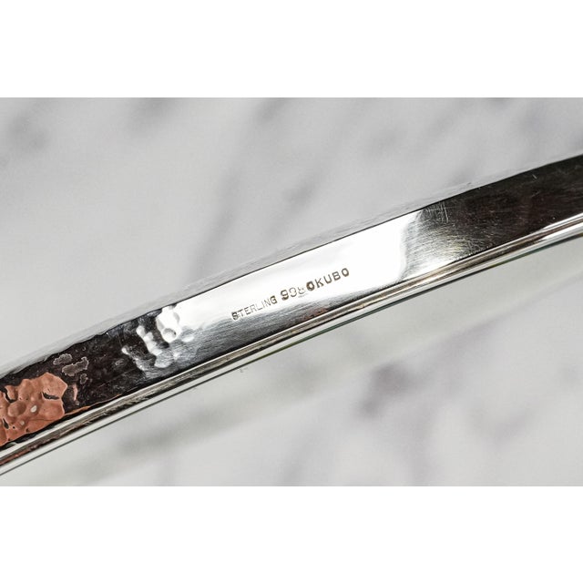 Silver Stunning Antique Japanese Sterling Silver Vanity Set Okubo Hand Hammered Dressing Table Set Brush Comb Mirror Luxury Home Decor For Sale - Image 8 of 18