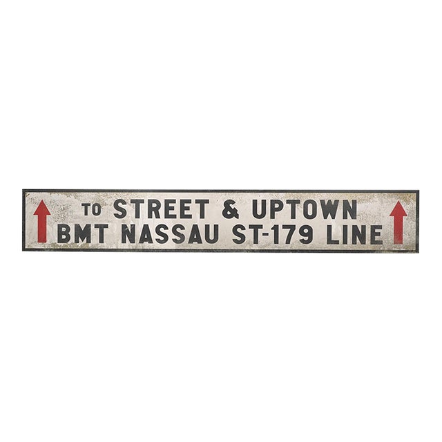 Reclaimed Marty Supreme Foam Board BMT Nassau St-179 Movie Prop Sign For Sale