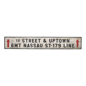 Reclaimed Marty Supreme Foam Board BMT Nassau St-179 Movie Prop Sign