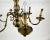 Large Vintage Chandelier in Gilt Bronze by Deknudt Belgium, 1970s For Sale - Image 4 of 10