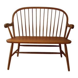 Solid Oak Spindle Bench For Sale