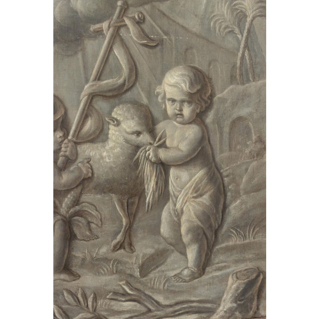Jacob De Wit Jacob De Wit Attr. "Agnus Dei en Grisaille" Oil For Sale - Image 4 of 6