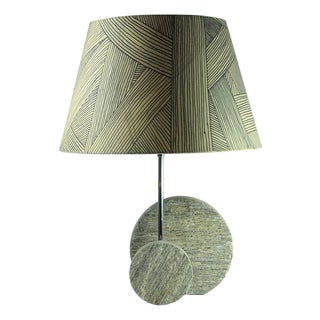 Large Postmodern Italian Granite Table Lamp, 1970s For Sale