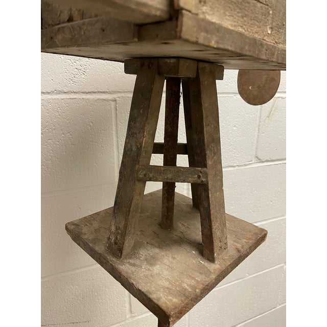 Early 20th Century Rustic Primitive Handmade Wood American Folk Art Outdoor Barn Whirligig For Sale - Image 4 of 12