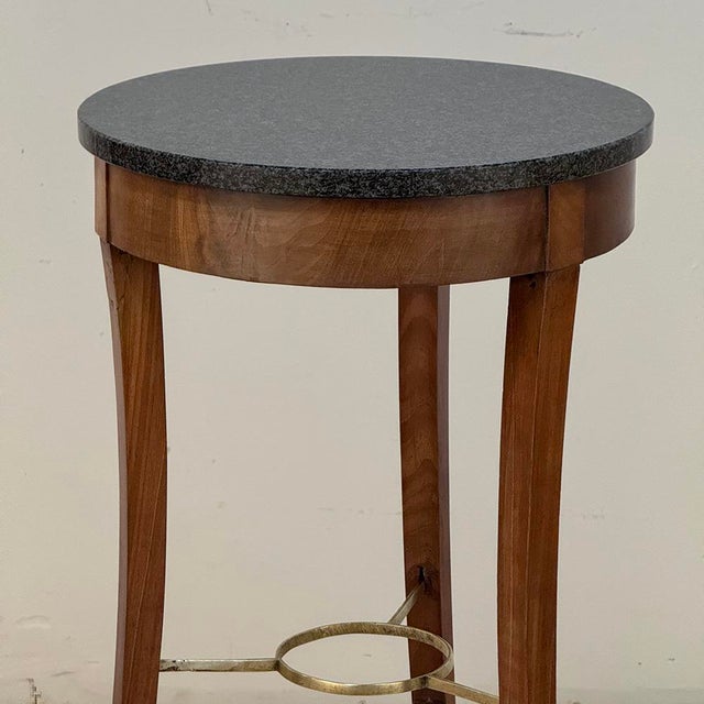 French Directoire Mahogany Black Marble Guéridon ~ End Table For Sale - Image 12 of 18