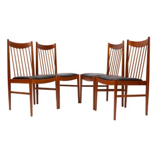 Vintage Arne Vodder Teak Dining Chairs for Sibast Model 422 Danish Mid-Century Set of 4 For Sale