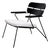 Armchair in Metal and Wood With Ebony Finish, Carlo Hauner & Martin Eisler, 1950s For Sale